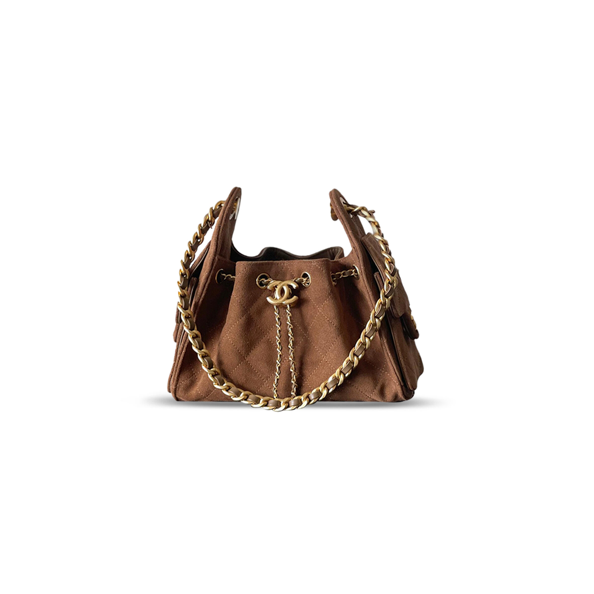 CHANEL 25 MINI HOBO BAG SUEDE AND CALFSKIN AS5631 (22*20*12.5cm)